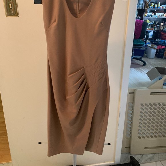 L'agence Tan Midi Work Dress Size 0 - Picture 2 of 4